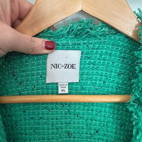 NIC+ZOE Green Tweed Jacket blazer xl - Picture 2 of 3